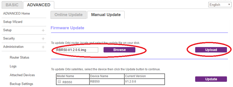 Orbi Satellite Firmware Update Manually