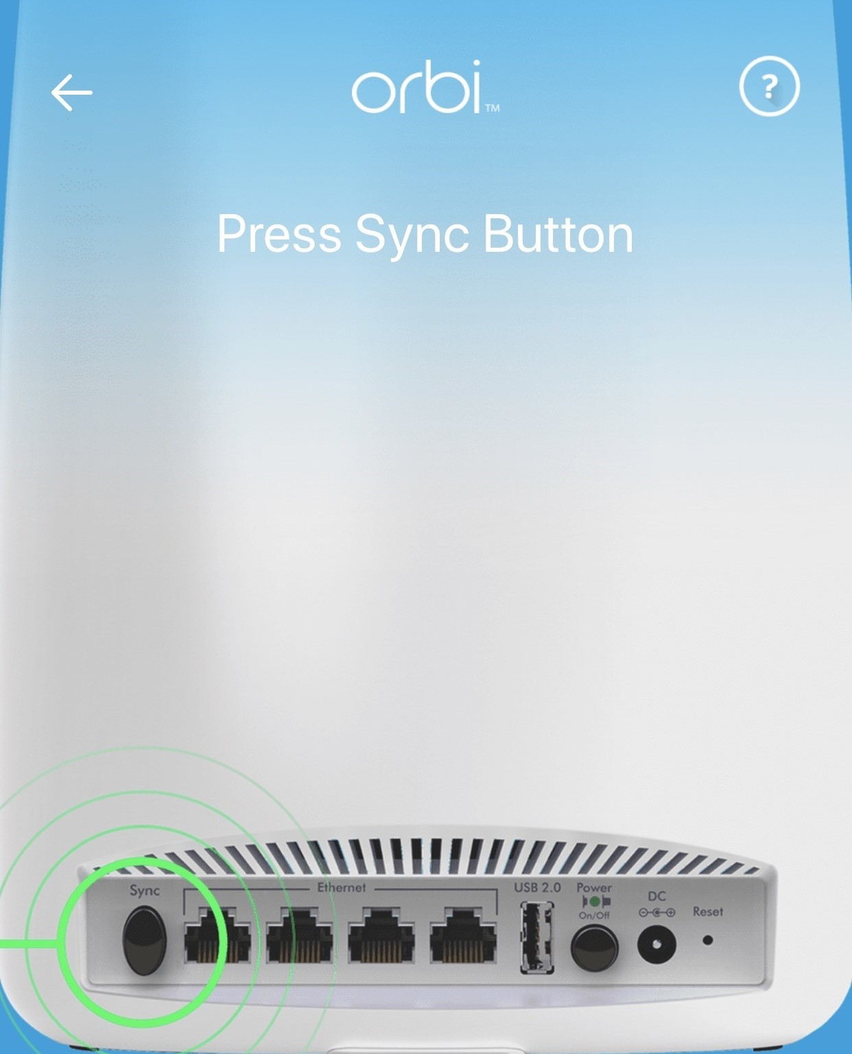 press sync button