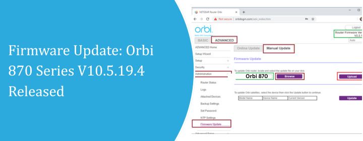 Firmware Update Orbi 870 Series V10.5.19.4 Released