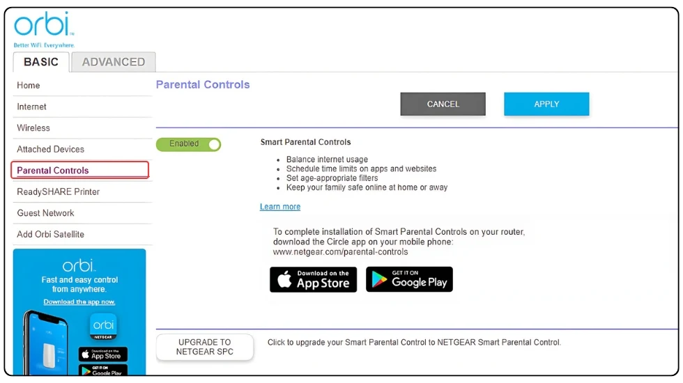 Orbi-Parental-Controls